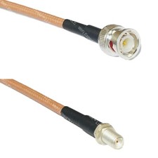RG142 Silver BNC MALE to SMA FEMALE Coax RF Cable USA Lot