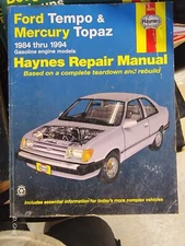 Repair Manual Haynes 36075 Ford Tempo Mercury Topaz