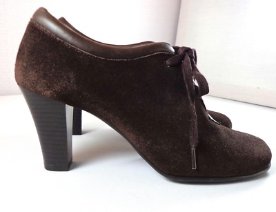 Aerosoles Booties Womens Brown Suede Shoes Size 8.5 M