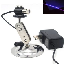 Violet/Blue 405nm 20mW Focusable Line Laser Diode Module +5V Adapter 12mm Holder