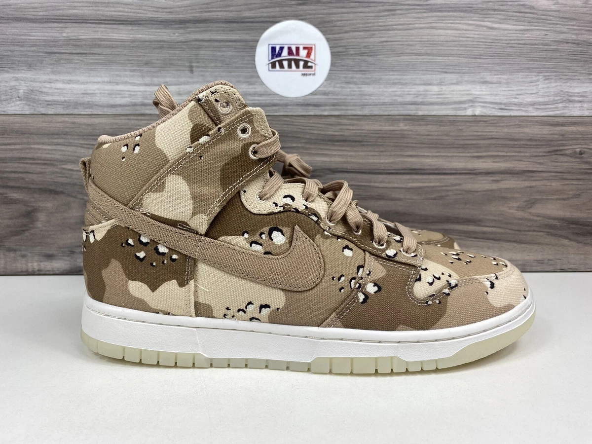 NIKE WOMEN S DUNK HIGH Desert CAMO White size 10 W Men s 8.5