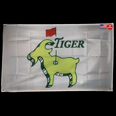 Masters Tiger Woods Goat Flag 3x5 Sport 3 x 5 Banner Augusta National Golf Club