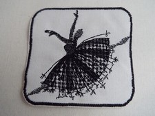 Dancing Ballerina Dancer Embroidery Iron-on Patch