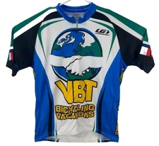 Louis Garneau VBT Bicycling Vacations Cycling Jersey Men's XL Italy France Flags