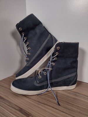 Timberland Earthkeepers Cupsole Damen Navy Stiefel Größe UK 6,5 Leder Wildleder