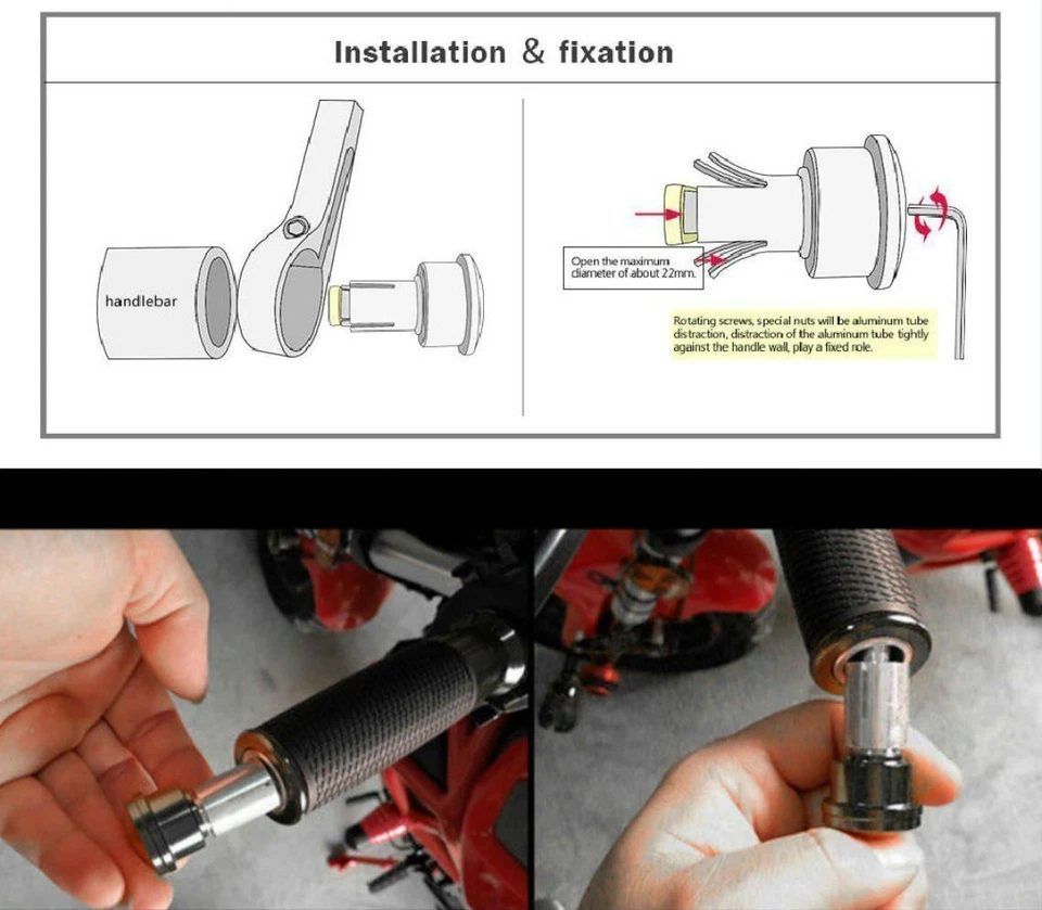 Motorcycle 7/8" 22mm Handle Bar End Mirrors For Suzuki GSXR 1000 750 600 250 US - Image 4 of 4