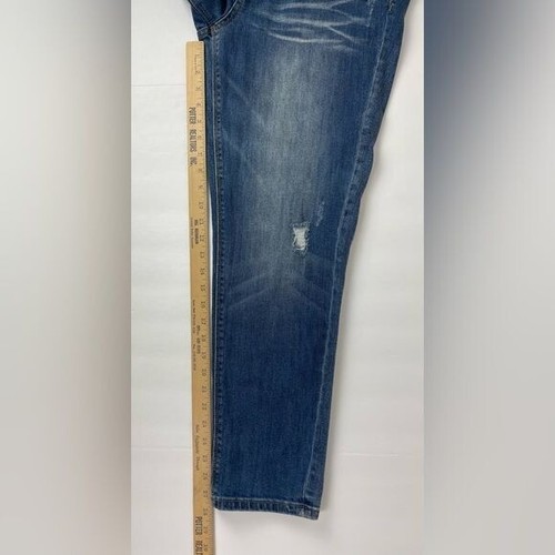 NY&C New York & Company Women Slim Slouch Distress Stretch Jeans 34x27.5 size 12 - Picture 13 of 17