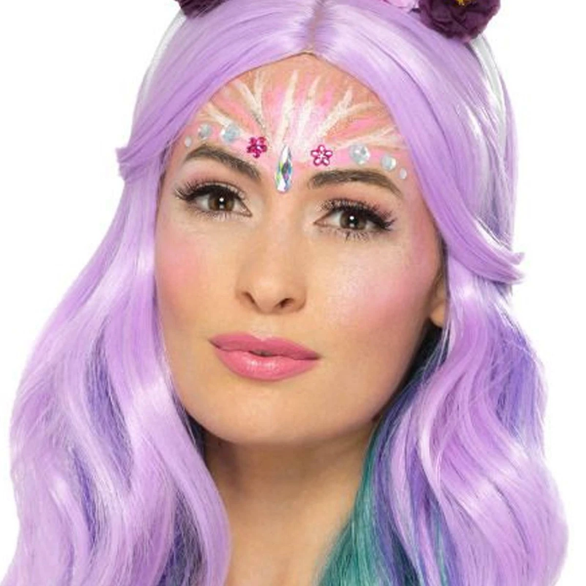 GirlZone Unicorn and Jewels Face Painting Kit, Amazing Face Paint Set with Face Gems, Brushes, Face Paint Stencils and A Kids Face Paint Lookbook to C