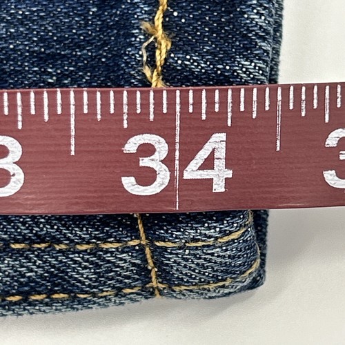Jeans Levi's 505 para hombre W32 x L34 azul lavado oscuro regular denim recto NUEVO - Imagen 13 de 15