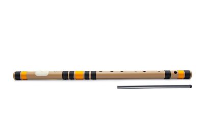 C Natural Flute Bansuri Middle Octave Right Handed PVC Fiber 19in