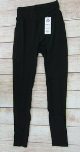 POP-FIT-Women-039-s-Athletic-Workout-Leggings-with-Pockets-3210-10-Black-NWT