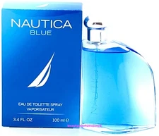 NAUTICA BLUE Perfume Cologne 3.4 oz 100 ml EDT Spray FOR MEN New