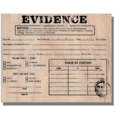 Evidence Label RUBBER STAMP, Background, Media, Words, Art Stamp, Collage, Lines
