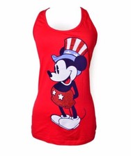 DISNEY GIRLS' MICKEY MOUSE JUNIOR'S RACER BACK TANK TOP RED