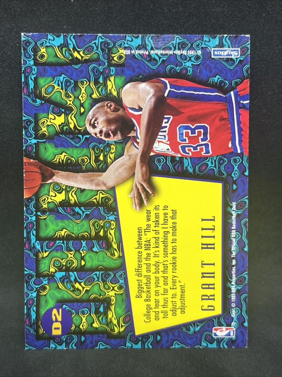 1995-96 NBA Hoops Grant Hill Grant Hill Dunk! #D2 Pistons | eBay