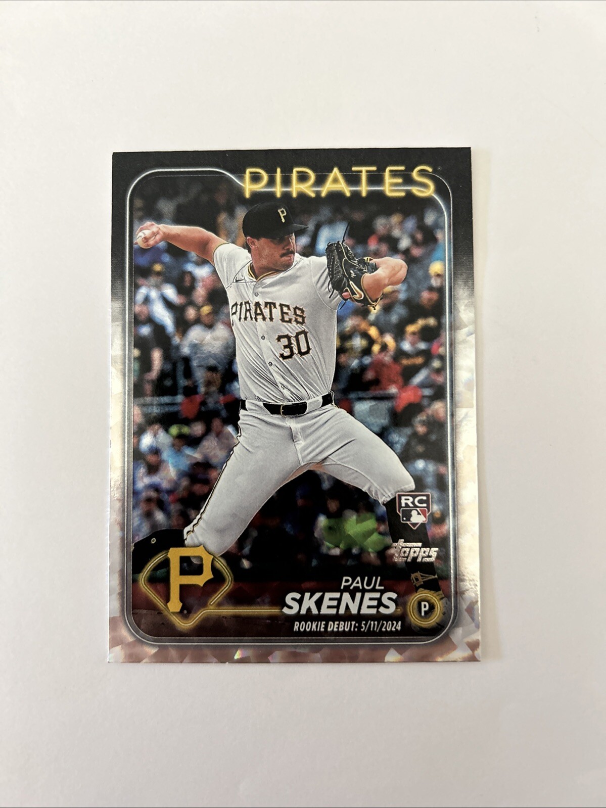 2024 Topps MLB Update * Silver Crackle Foil #US288 Paul Skenes RC Pittsburgh
