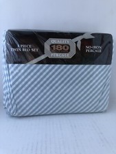 Vintage Royale Luxury Percale 3 Piece Twin Set Cotton 180 Thread Count Made USA
