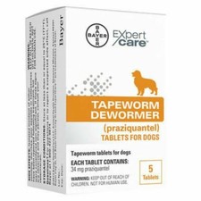 Tapeworm Dewormer for Dogs, 5 Count Pack of 1 EXPIRATION MAY 2026