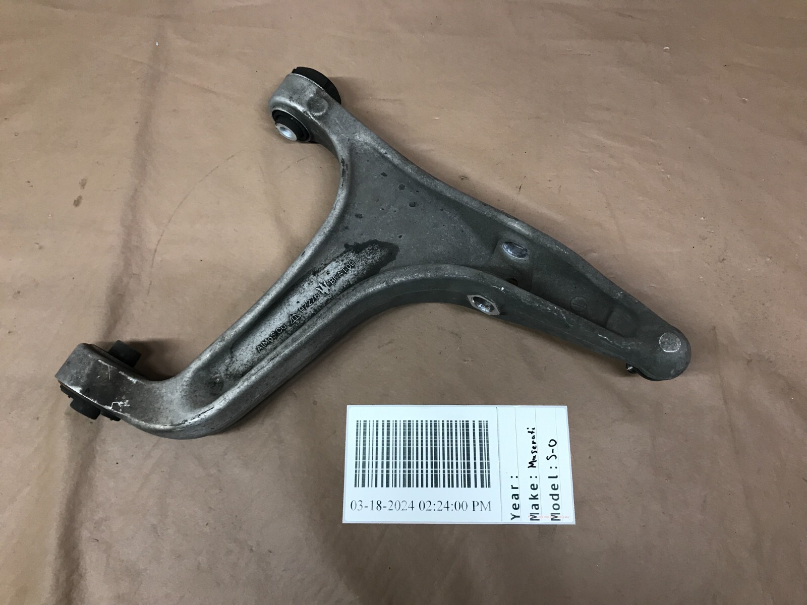 2014-2016 MASERATI QUATTROPORTE FRONT LEFT DRIVER SIDE LH LOWER CONTROL ARM OEM
