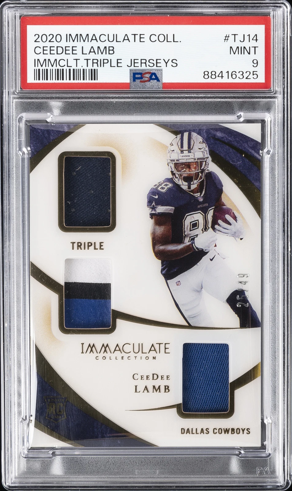 CeeDee Lamb Panini Immaculate Collection Immaculate Triple Jerseys #TJ14 Base