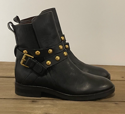 See By Chloe Women's Janis Studded Ankle Boots Size 35, 4.5