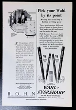 Print Ad 1928 Wahl-Eversharp Pens Pencils Fountain Ink