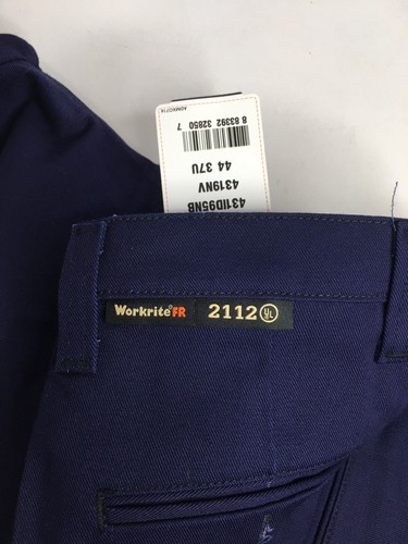 WORKRITE FR 2112 FIRE RESISTANT REFLECTIVE NAVY WESTEX CAT 2 WORK PANT 44W 44 L - Picture 3 of 6