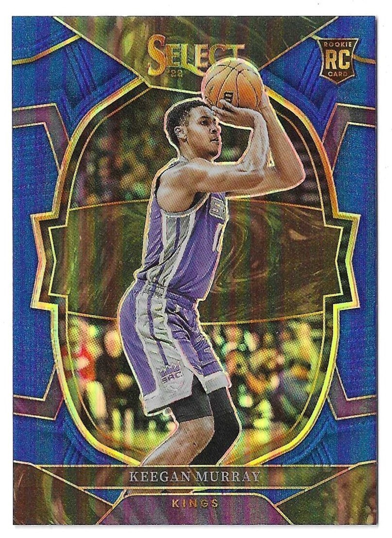 2022-23 Panini Select Keegan Murray Blue Prizm Rookie #81 Sacramento Kings RC
