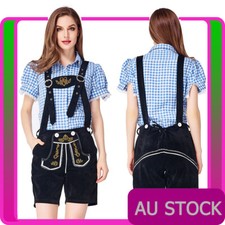 Ladies Blue Oktoberfest Costume Beer Maid Bavarian German Heidi Leiderhosen