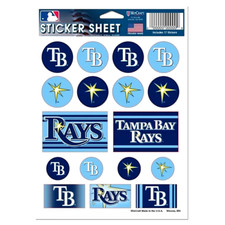 Tampa Bay Rays Vinyl Die-Cut Sticker Set / Decal Sheet Wincraft