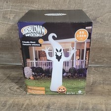 Airblown Inflatable Friendly Ghost 8 ft Halloween Yard Decoration LED