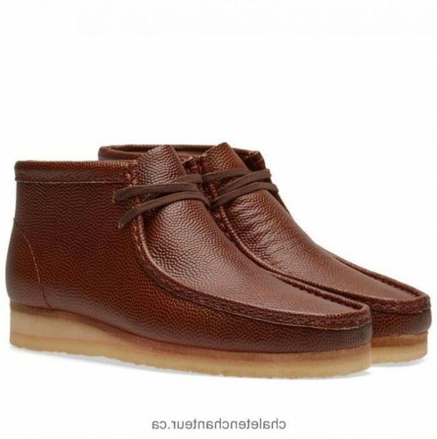 clarks wallabee cola leather