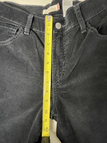 Levi's 550 Women's Mid Rise Black Corduroy Pants Sz 8M (30x31.5) Straight - Picture 7 of 11
