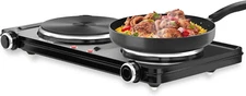 Hot Plate for Cooking,  1800W Portable Electric Stove,Double Electric Burner for