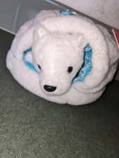 Wild Republic White Polar Bear Plush Stuffed Animal Toy with Igloo Hang Loop
