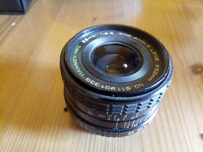 hanimex hmc 28mm no. 611201339i wide angle lens 52mm