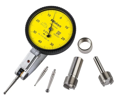 Mitutoyo 513-404-10A Dial Test Indicator, Plus Set, Standard, Horizontal, 0.8mm