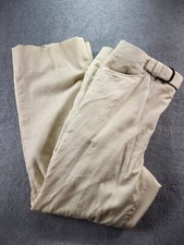 70s Vintage Wool Pants 38x29 Mens Buckle Zipper Straight Fit Preppy Slacks Holes