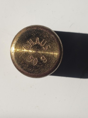 Vintage Ohaus Brass 50g Weight - Picture 2 of 7