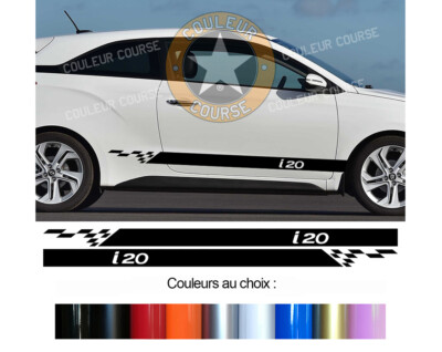 2 X UNTERBODENSTREIFEN FÜR HYUNDAI i20 WRC DEKO TÜR STICKER BD579-53