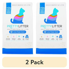 2 pack PrettyLitter Health Monitoring Cat Litter, Lotus Flower Scent, 8lb