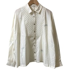 25AW mina perhonen choucho silk blouse ada1401 size 40 white Women USED
