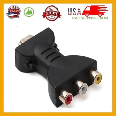 HDMI Male to 3 RCA Female Composite AV Video Audio Adapter Converter for TV PC