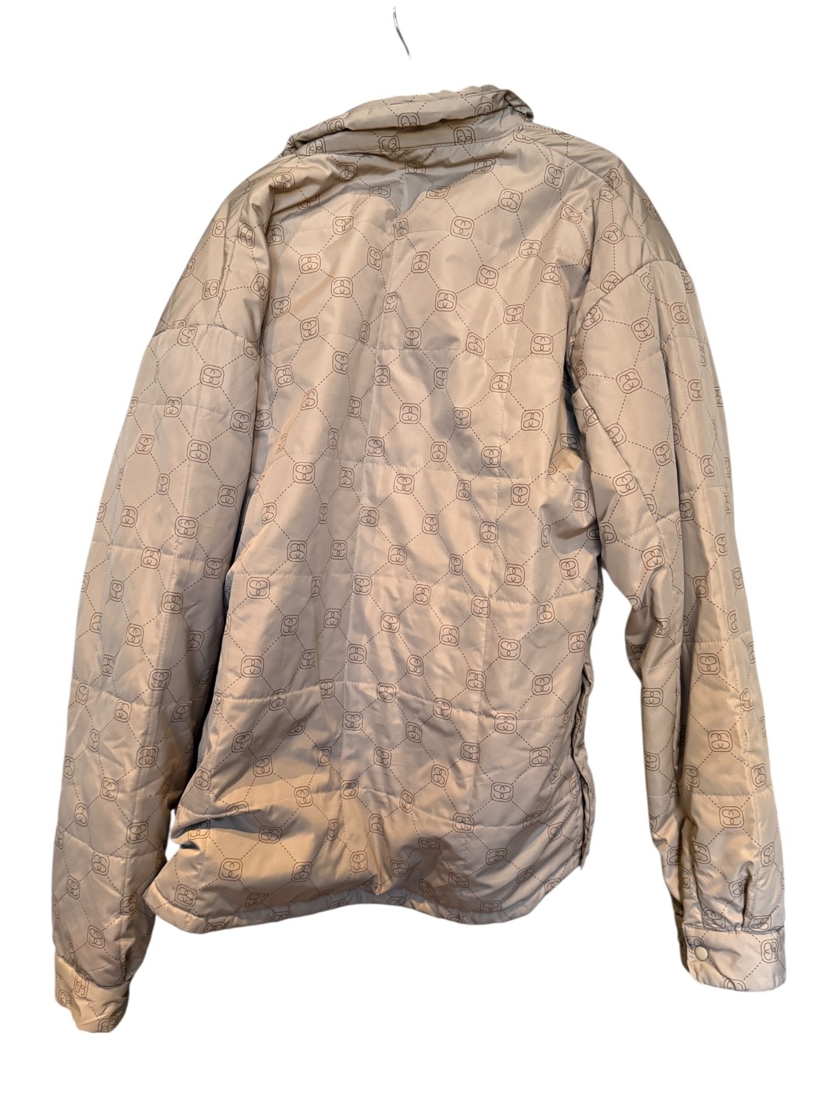 Vintage 1990s Stussy Mono Button Down Puffer Jacket XL thumbnail 7