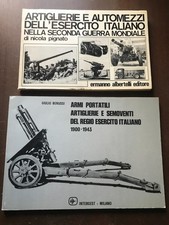 Italian Army artillery & infantry weapons 2 books lot WW2 Italian language