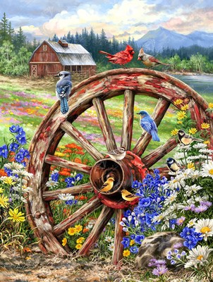 The Wagon Wheel  *Out of Stock*  Diamond Painting  Diamond Art Club