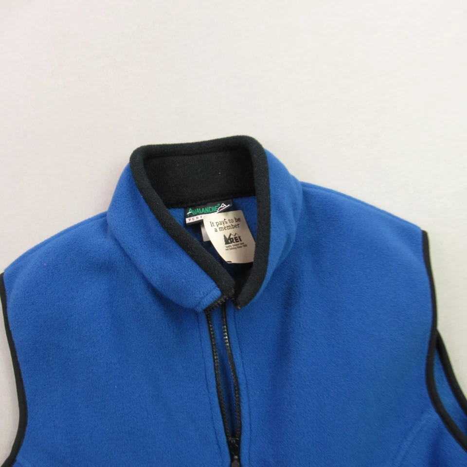 REI Vest Womens XL Full Zip Sleeveless Outdoors Lightweight Blue Pockets Vtg - Image 2 of 4
