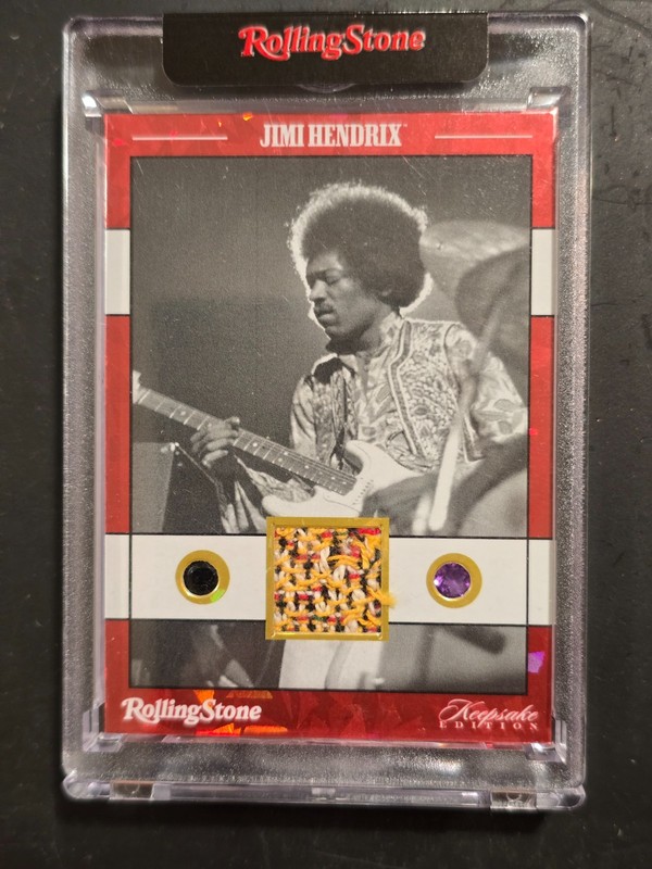 2025 ROLLING STONE JIMI HENDRIX #047 KEEPSAKE COLLECTION GEMSTONE PATCH CARD /10