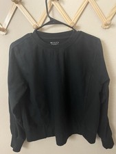 Athleta Women s Longsleeve Pullover Sweatshirt Size Medium Black