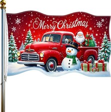 Large Christmas Flag 3X5Ft Double-Sided Merry Christmas Banner for Outdoor Decor